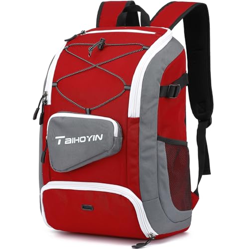 Medium Travel Backpack 30L Water-Resistant Laptop backpack with Shoe Compartment Wet Pocket Chest Straps 15.6 inch Laptop Sleeve for College Daypack Hiking Sport Gym Backpack, Red