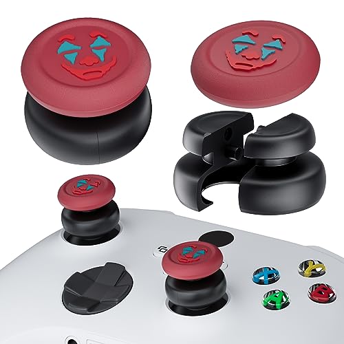 Extensor de palanca de pulgar para partidas largas en Xbox Series X con fundas rojas