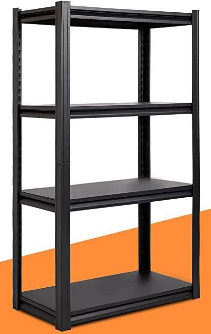 I BEST Boltless 5 Tiers Boltless Shelve Shelving Unit Shelf Racking Storage Rack Full Metal Shelves for Garage Shelf Warehouse Basement Kitchen Living Room Pantry 200kg/LevelBlack 1500 * 40 * 1980 CM