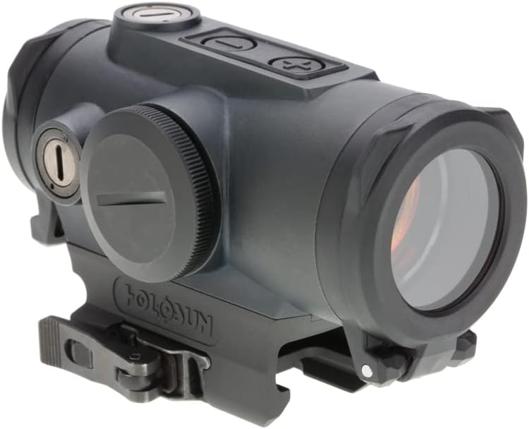 HOLOSUN HE530G 2 MOA Dot & 65 MOA Circle Micro Sight for Rifle - Durable Shake-Awake Parallax Free Sight with Titanium Housing, Multiple Reticle System & 12 Brightness Settings - Red/Green Dot Options