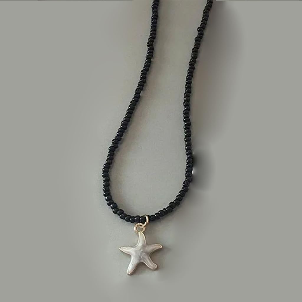 Artistics Collar de cuentas de estrella de mar para mujeres y niñas, accesorio portátil que añade un toque elegante a cualquier atuendo