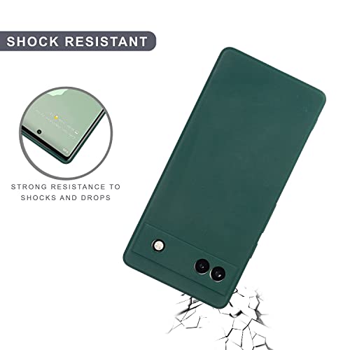 Image of SPRIG Compatible with Google Pixel 6A Premium FlexTone (TPU) Premium Back Cover Drop Tested Shock Proof Mobile Case for Men, Women, Boys and Girls with Camera Protection (Dark Green)