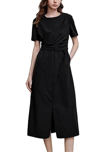 Women's Short Sleeve Elegant Dress Summer Comfortable Daily Casual Outfit