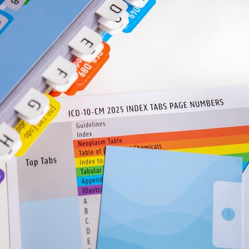 Onglets autocollants ICD-10-CM 2025 repères pour manuel AMA