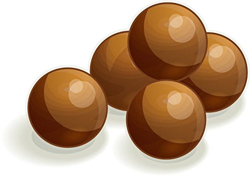 PapoCat 39261 Set of 5 Catapult Balls The Medieval ERA Figurine, Multicolour