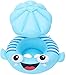 Sweelive Salvagente Neonato con Tetto Stampa platessa Anello di Nuoto per Bambino 1-4 Anni Gonfiabile per Piscina Regolabile Baby Float Giocattoli Galleggianti Cartoon Animali (Blu)