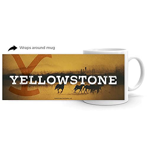 PARAMOUNT NETWORK Yellowstone Dutton Ranch Logo White Mug- Officially Licensed