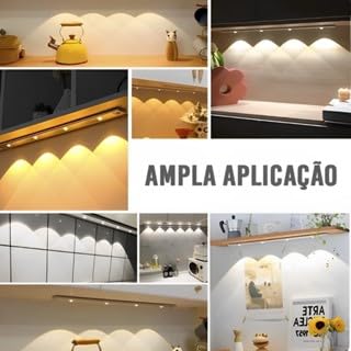 Luminária Led Sensor Presença Recarregável Spot Armário 80cm