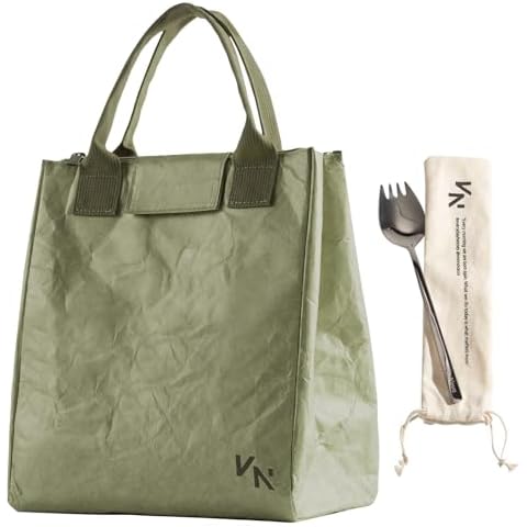 VonNova Insulated Lunch Bag with Cutlery Pouch Cover