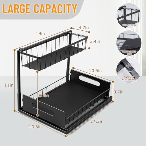 Ktinnead 2 Pack Under Sink Organizer thumb #4