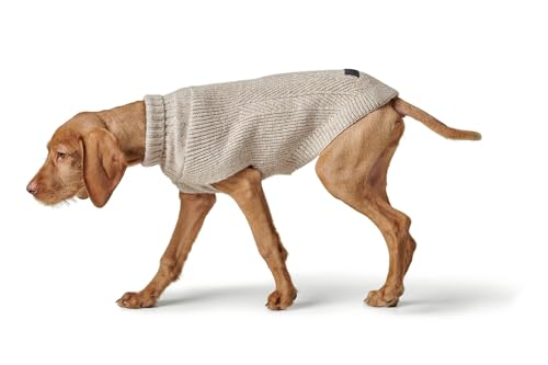 Hunter Hundepullover GENF, Farbe: beige, Strickpullover für kalte Tage, weich, anschmiegsam, recyceltes Polyester, waschbar, umgschlagbarer Halskragen, hohe Elastizität, Größe: 25