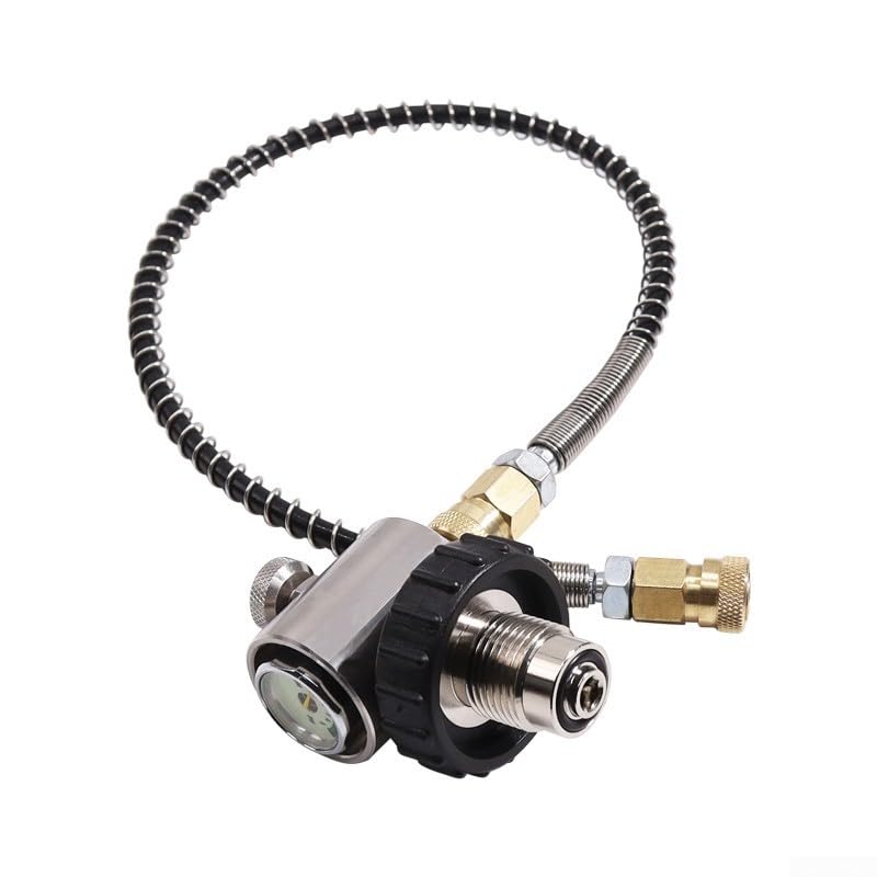 Adaptateur de remplissage manomètre plongée G5/8 tube ressort 61 cm - 2