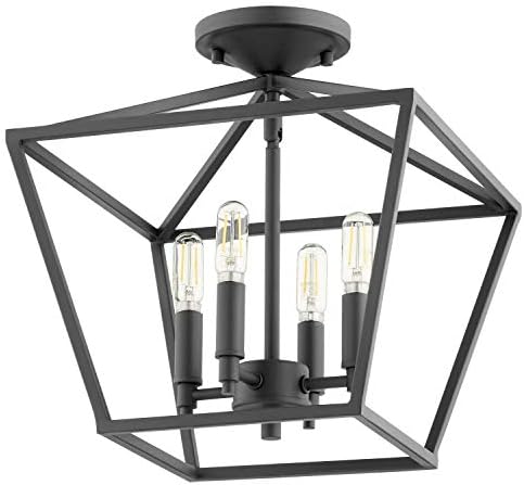 Quorum 304-13-69 Transitional Four Light Dual Mount from Gabriel Collection in Black Finish,