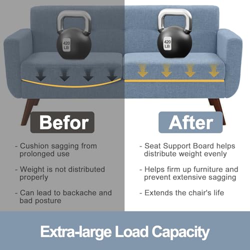 VERONLY Couch Cushion Support for Sagging Seat - (60x170CM) Wooden Sofa Support Strengthener Boards for 3 Seater, Large Sofa Rejuvenator Boards with Oxford Surface & Round Corner Treatment.(Beige - Image 9