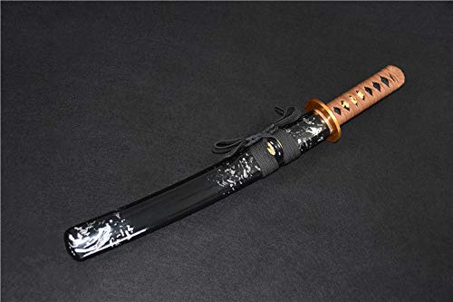 GLW Sword Unique Japanese Tanto Sword Wakizashi Samurai Katana Sharp High Manganese Steel Blade