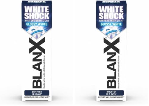 Image of BLANX, White Shock Instant White Toothpaste ml, 75 ml (Pack of 2)