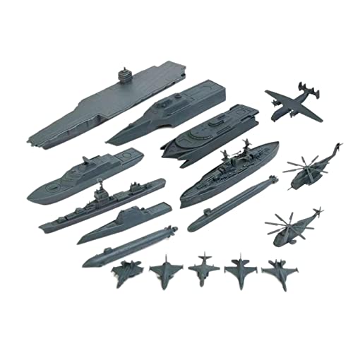 RNXRZANK Kit di Costruzione Navale Pezzi con Aerei, Rifornimento E Veicoli: Kit di Costruzione Ideale per Bambini, Grigio