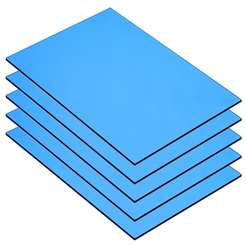 Image of MECCANIXITY 5 Pcs PMMA Acrylic Sheets Colored Transparent 12 x 8Inch Blue Acrylic Sheets for DIY Projects, Art, Crafting, Laser Cutting & Engraving