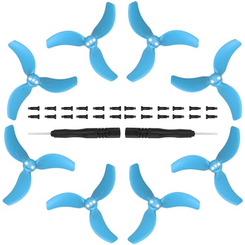 Craznick 8Pcs Avata 2 Propellers Replacement Prop Blades 3032S Low Noise Wings for DJI Avata 2 Drone Accessories Blue Tips