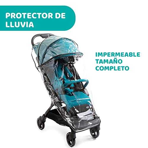 Miniatura 8 de Chicco We Silla De Paseo Ligera Y Plegable Apta De 0 Meses A 22 Kg, Carro De Bebé De Viaje Reclinable Con Posición Para Dormir, Arnés Acolchado, Capota Y Cubierta Para Lluvia - Azul Balsam