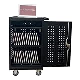 ALT Technology 30-Bay Mobile School Charging Cart Station for Chromebook, Tablet and Laptop Computer with Power Strip Included, Accommodate Up to 14