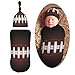 AuHomea American Football Ball Newborn Swaddle Blanket with Beanie Set Soft Baby Sleep Sack Stretch Adjustable Swaddle Wraps Receiving Blankets