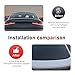 Qurbuns 2 PCS Car Rear Windshield Decals, Side Spoiler Splitter Rear Window Decorative Stickers, Racing Style Fender Side Vent Sticker, Universal Car Louvers Modification Accessories (Gloss Black)