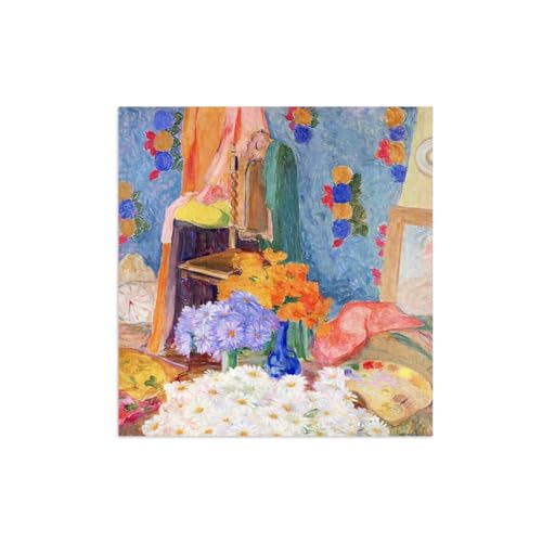 Tableau peinture sur toile décoration murale Tarsilla Do Amarral Fleurs 40x44cm