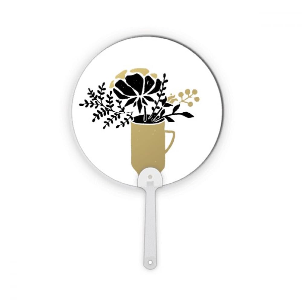 Vase à fleurs rond plastique premium et moderne arborant une citation graphique anglaise