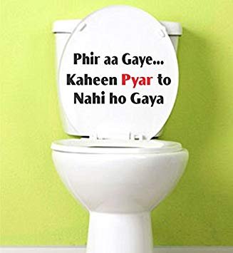 Decals Sticker Creativity ® Funny Toilet Seat Rectangular Sticker - Standard-image-40
