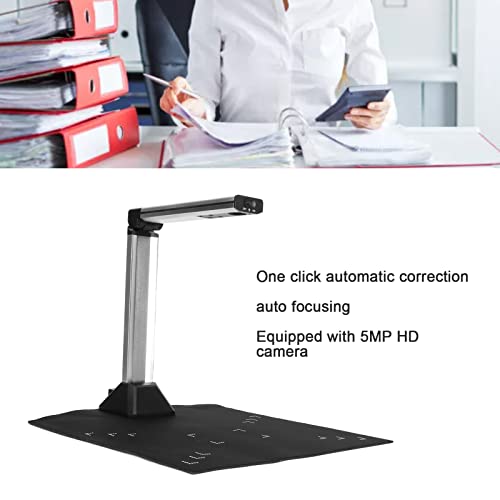 Scanner de câmera de documentos USB portátil, câmera de documentos A4 com foco automático de alta de