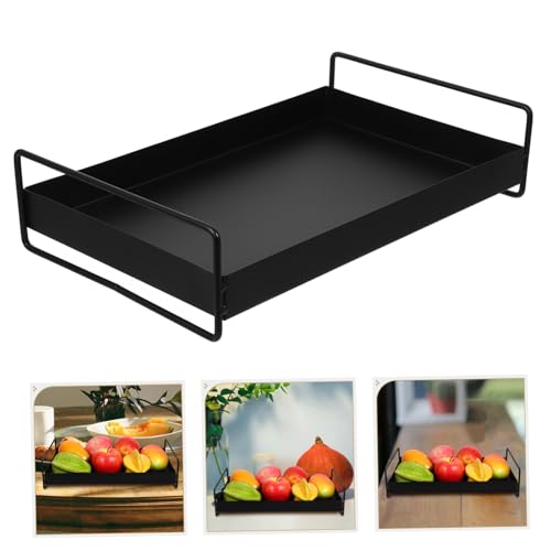 Plateau rectangulaire métal SECFOU avec poignées pour service de table - 7
