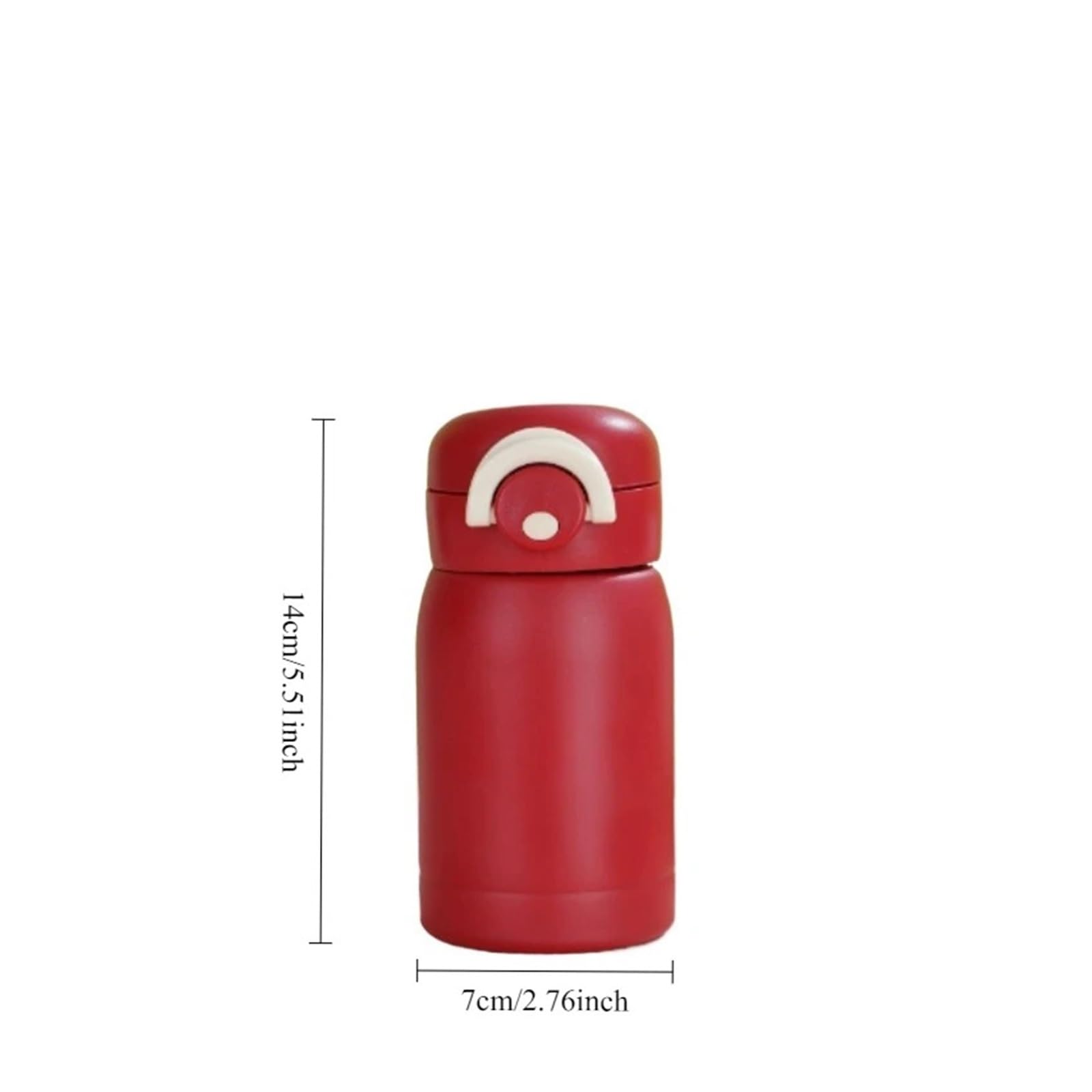 Mini-Tasse, 220 ml, Taschen-Edelstahl-Thermo-Kaffeetasse, Isolierflasche, isolierte Wärmflasche für Reise, Kaffee und Tee(Red)