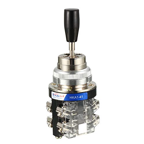 uxcell Joystick Switch Controllers 4 Position 4NO Latching Type 150V/250V/600V 30mm Panel Mount HKA1-41