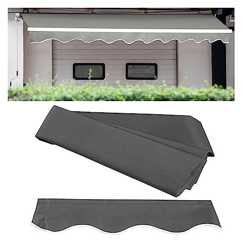 Toile pour auvent de remplacement polyester gris contre pluie et UV - 4