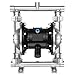 Pneumatic Diaphragm Pump Air-Operated Heavy Duty Double Diaphragm Transfer Pump 1/2 inch Inlet&Outlet 16.6L/Min QYB-15