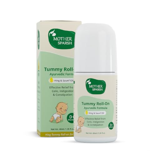 Image of Mother Sparsh Tummy Roll On For Baby, Colic Relief, Constipation and Indigestion With Hing & Saunf | 100% Ayurvedic - 40ml (Pack of 10)