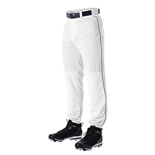 Don Alleson 605PLP Baseball Mens Adult Braid Pipe Pants A Purple 3XL
