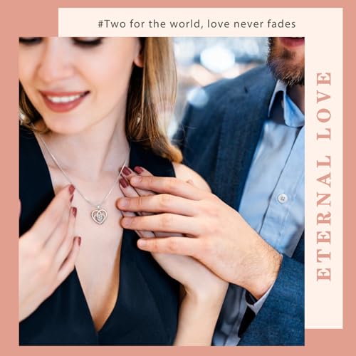 women's necklace 925 Sterling Silver Heart Necklace - Elegant pendant necklace - Heart Pendant for Birthday, Anniversary, Valentine's Day Gift - Thoughtful Gift for Wife, Mom, Girlfriend3