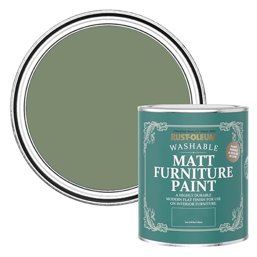 Rust-Oleum Green Furniture & Skirting Board Paint in Matt Finish - All Green 750ml