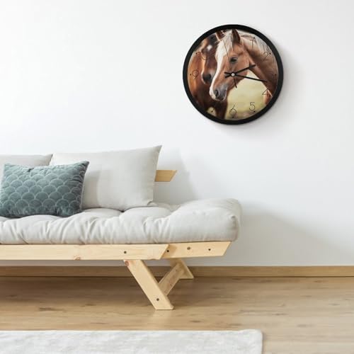 Horloge murale à quartz silencieuse et moderne de 25 cm pour salon - 5