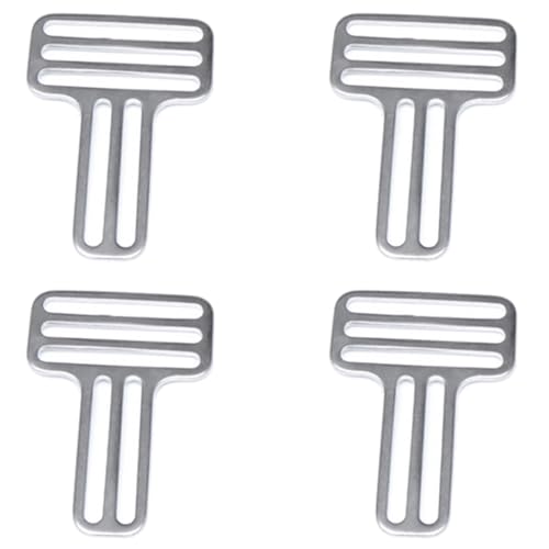 Bloepum 4X Stainless Steel Scuba Diving Sidemount Webbing Strap Keeper Fits for 5cm Webbing BCD Accessories-Style 4