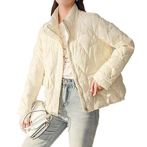 Veste à col montant pour femmes avec poches veste d'hiver rembourrée