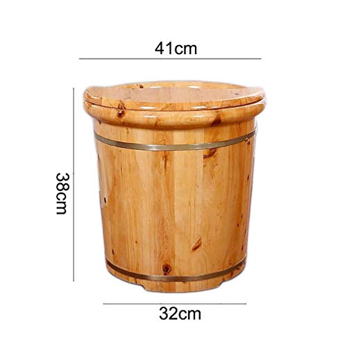 Spa de pies de madera maciza 38 cm alto x 41 cm diámetro miniatura 2