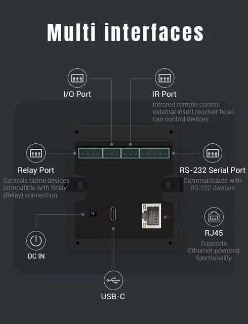Image of 15.6 Inch Embedded Android 14 POE Tablet Smart Home Control Panel Wall Mount Touch Screen Display, WiFi 6,BT,RJ45,RS485,with LED Lights (White Color)