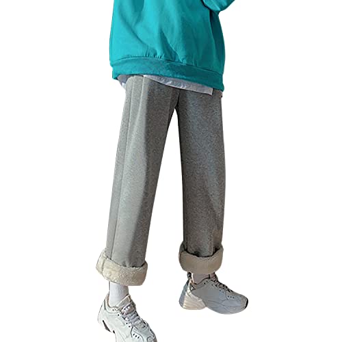Pantalon de survêtement femme chaud en polaire pour cocooning et sport gris