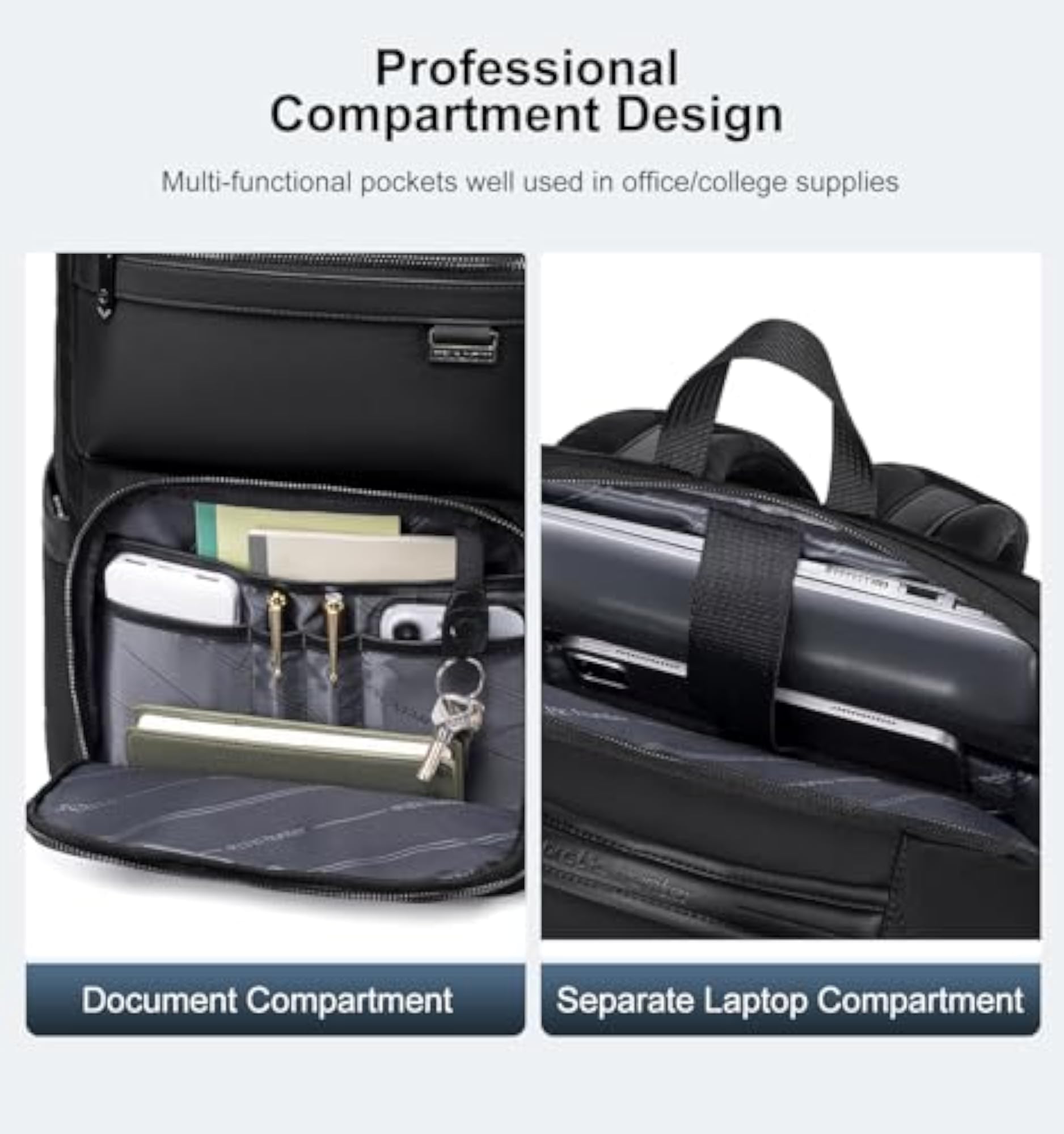 Nylon Business Backpack Shockproof 15.6" Laptop Pocket