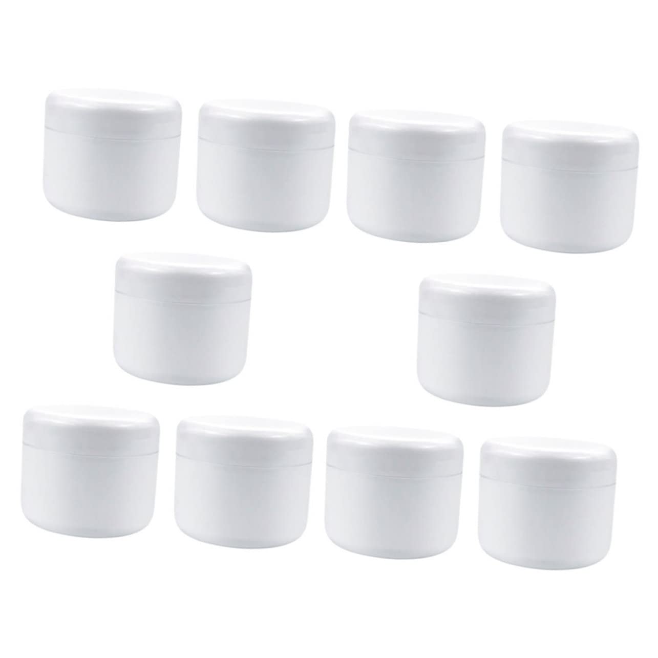 Frascos de Crema Rellenables 30ml de Pp, Blanco, 10 Piezas