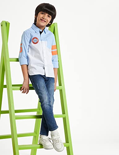 Image of Amazon Brand - Jam & Honey Boy's Regular Shirt (JH-BST-SH-22 White 1 11-12 Years)