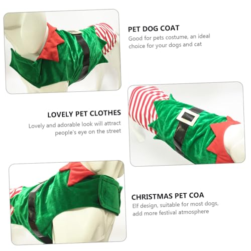 Disfraz de duende navideño para perros talla L miniatura 7